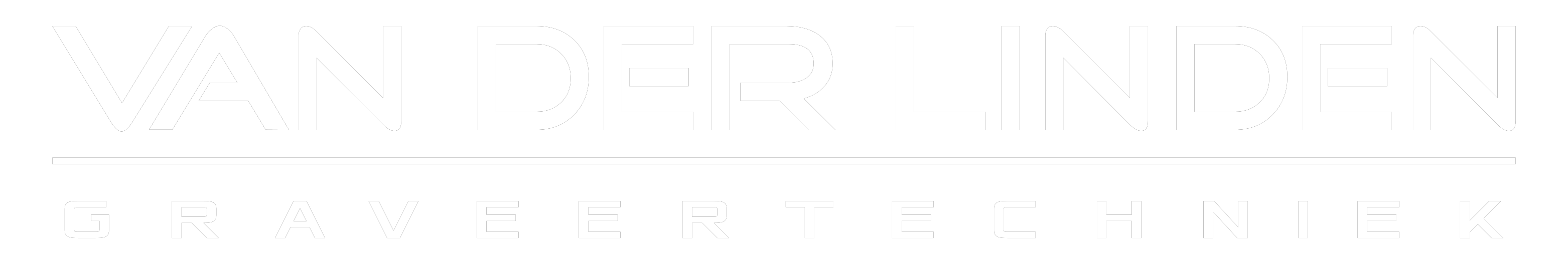 wit logo van der Linden Graveertechniek
